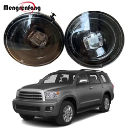 2 Pcs Car Front Bumper Fog Light 9005 H10 LED Lens Fog Lamp For Toyota Sequoia 2008 2009 2010 2011 2012 2013 2014 2015 2016 2017