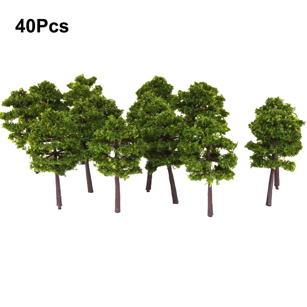 Arbre modèle vert foncé pour jauge N, 40 pièces, aménagement de paysage de construction ferroviaire, 7.5cm, Train vert, Architecture de chemin de fer, artisanat de bricolage