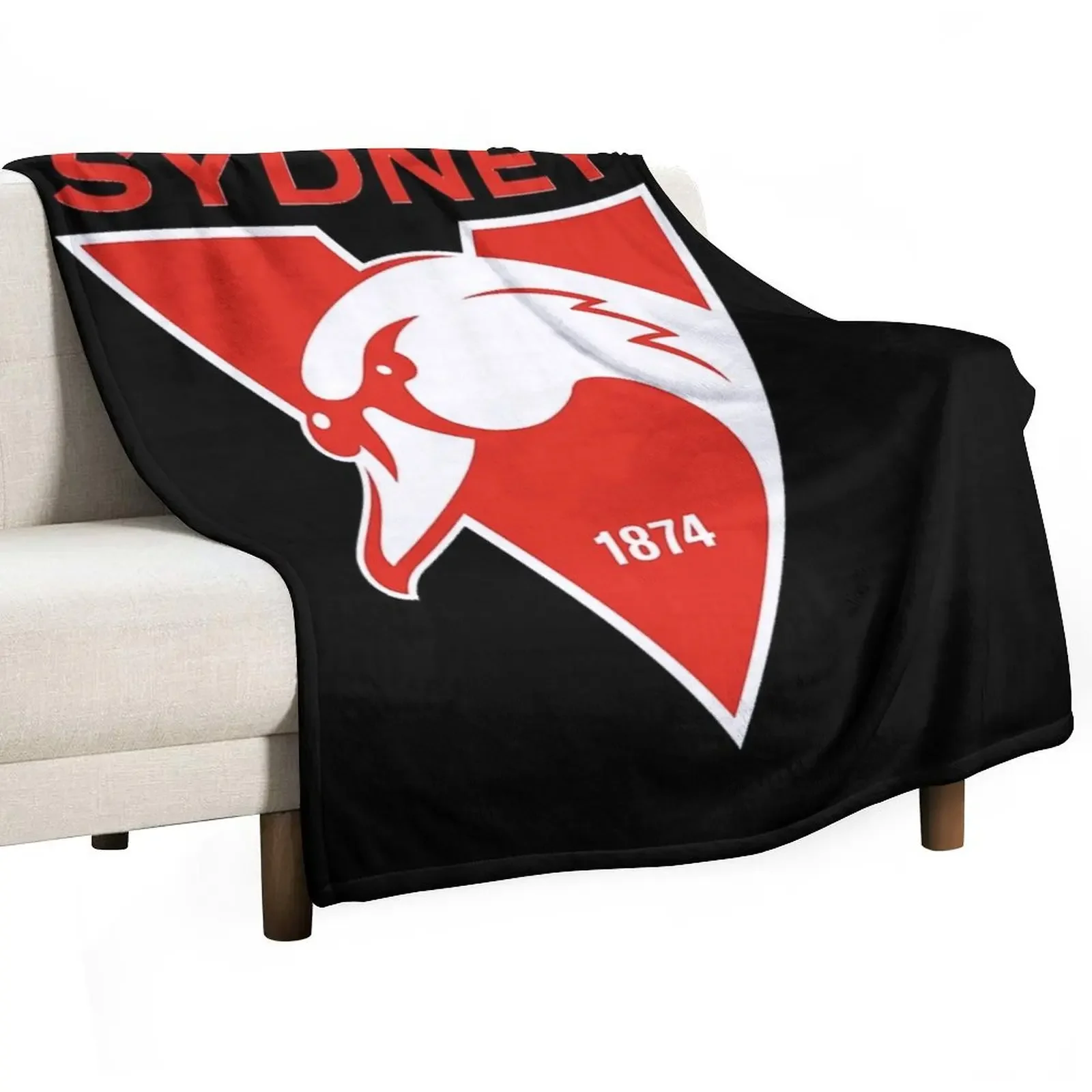 Sydney the Bloods Swans Haughty Swannies-Logo Throw Blanket Summer sofa bed Loose Blankets