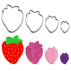 Four Specifications Cartoon Vegetables and Fruits,Strawberry,Plastics Mould,Cake Fondant Tool,Cookie Sushi and Fruit Cutters