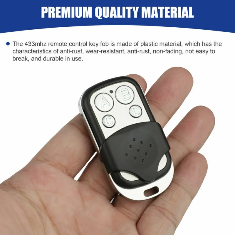 For FLO1 FLO2 FLO4 Garage Door Remote Control 433MHz Fixed Code
