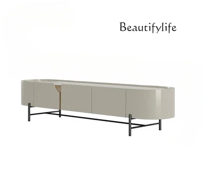 

Итальянский минималистичный комбайн: тумба под телевизор и журнальный столик, в скандинавском стиле, с легким акцентом роскоши, для гостиной, с отделкой под фортепиано, шкаф для хранения X