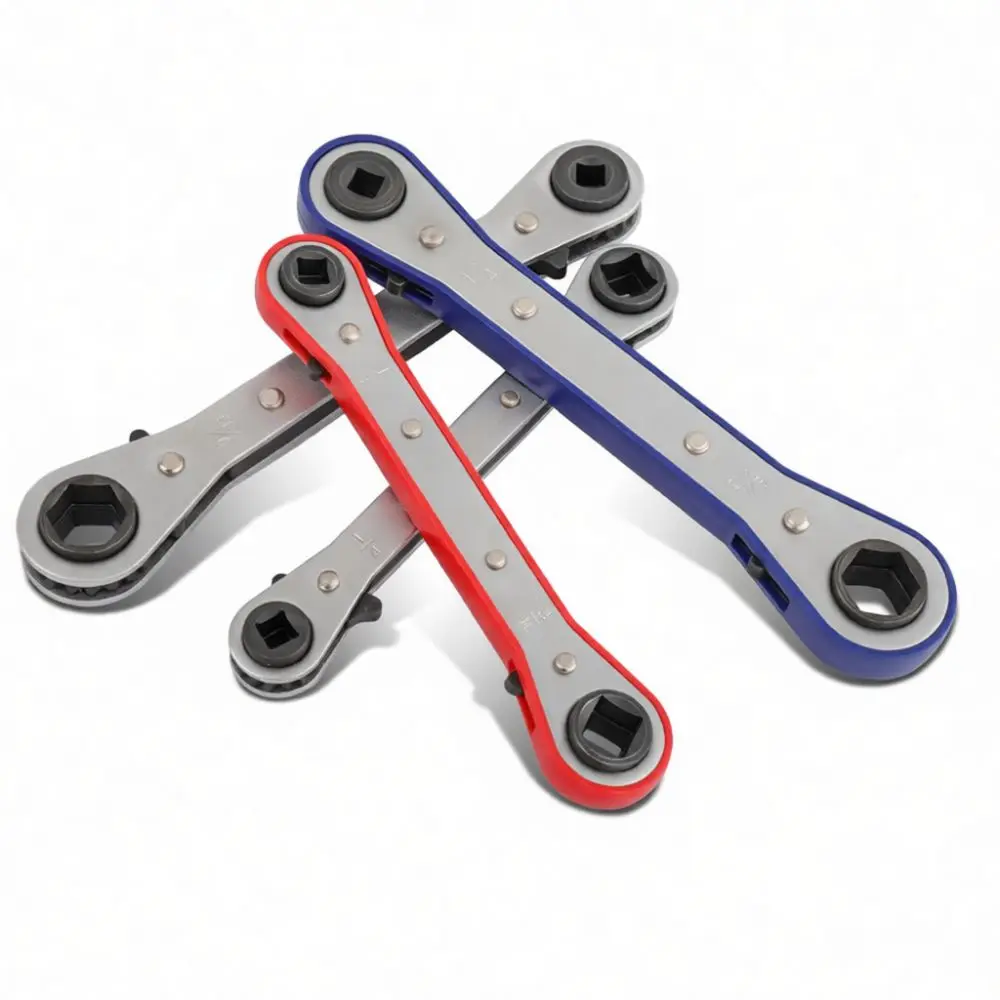 Reversible Ratchet Wrench For HVAC Refrigeration Valve Maintenance Tool Chrome Vanadium Steel Manual Spanner Accessory