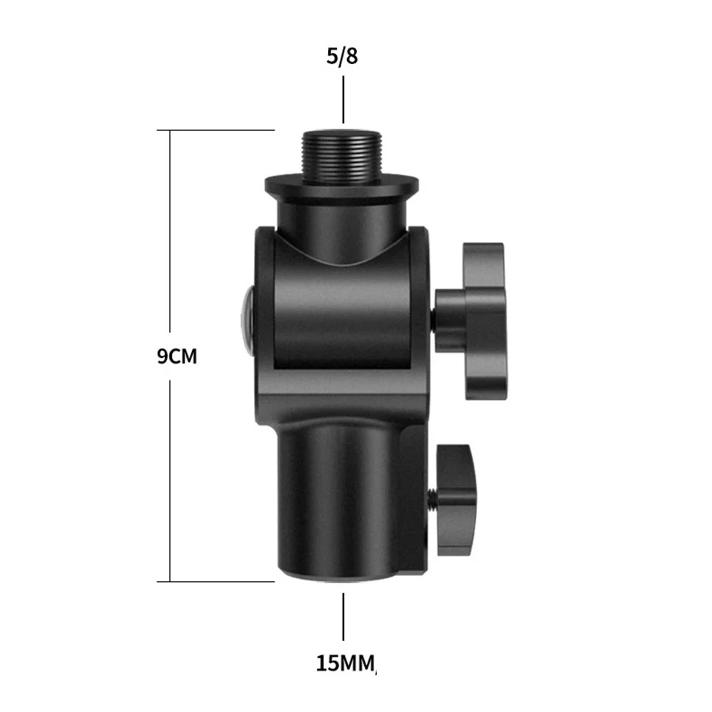 Supporto per proiettori con supporto a 360 ° vassoio 5/8 vite adattatore per accessori da 9cm convertitore con staffa nera regolabile in plastica