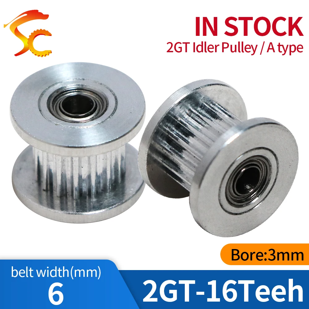 

5PC 3D printer GT2 Timing Pulley16 Teeth Pulley Timing Bore 3mm For 2GT belt Width 6mm Automatic equipment accessories