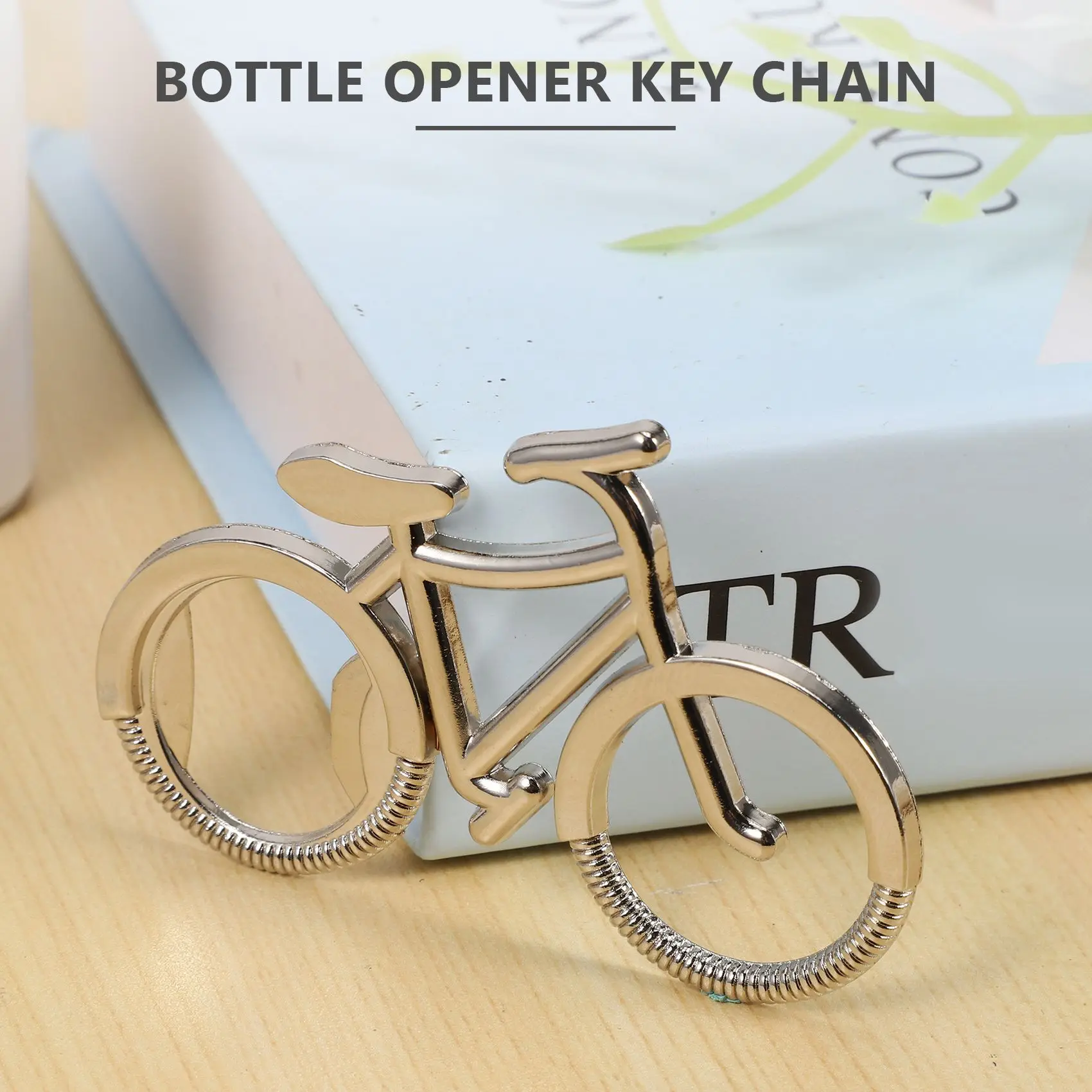 20Pcs/Lot Metal Beer Bottle Opener Cute Bike Bicycle Keychain Key Rings for Bottle Openers Creative Gift for Cycling