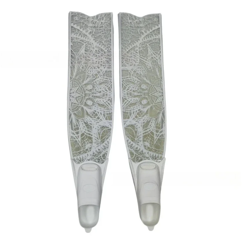 

Domestic glass slender flippers, free diving, mandala pattern, translucent glass slender flippers