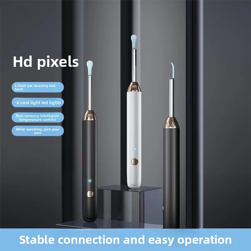 

Smart Visual Ear Cleaner 1296P Ear Sticks Otoscope USB C Charging Endoscope Wax Removal Tool Earpick Camera Health Care