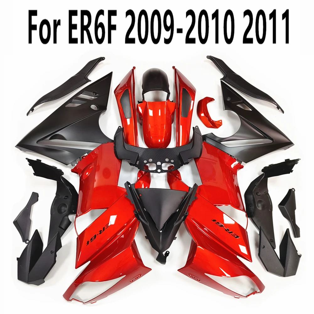 Full Fairing Kit Bodywork red bright light Cowling Motorcycle For Ninja 650 Ninja650 ZX650 ER-6F ER6F 2009-2010-2011