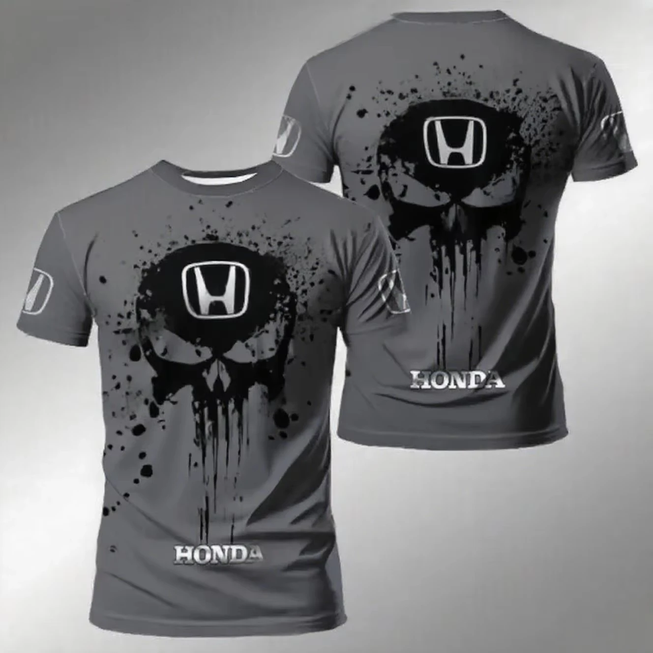 دراجة نارية 2026 ركوب سبلاش الحبر الطباعة التجفيف السريع تنفس قصيرة الأكمام الرجال والنساء هوندا ركوب تي شيرت غير رسمي #4