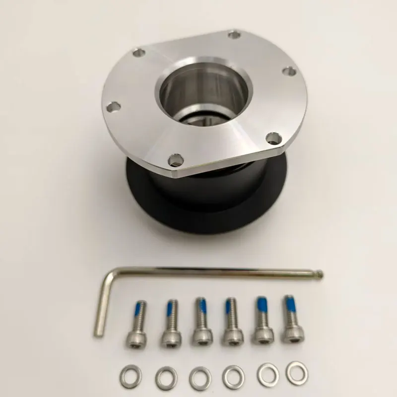 Metal Quick Release Steering Wheel Quick Release Replacement and 70mm 6-Bolt Pattern Adapter For FANATEC QR1 Wheel-Side
