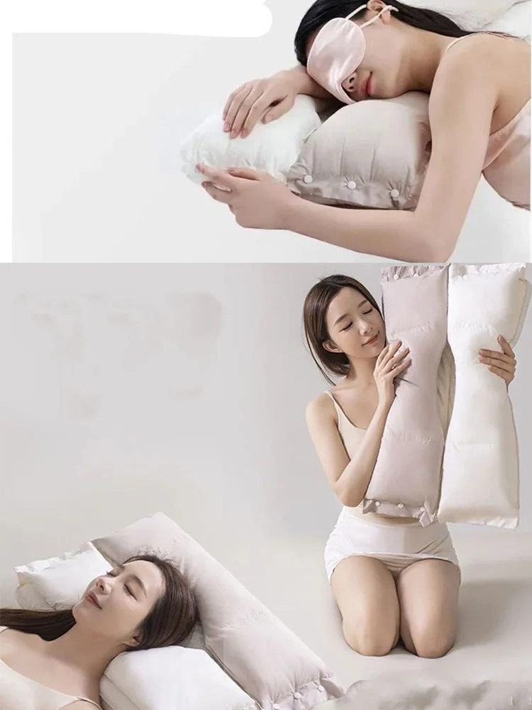 Cotton Pillow Two-way Relaxing Neck Cone Cervical Orthopedic No Pressure On Face And Ears Help Sleep Pillows