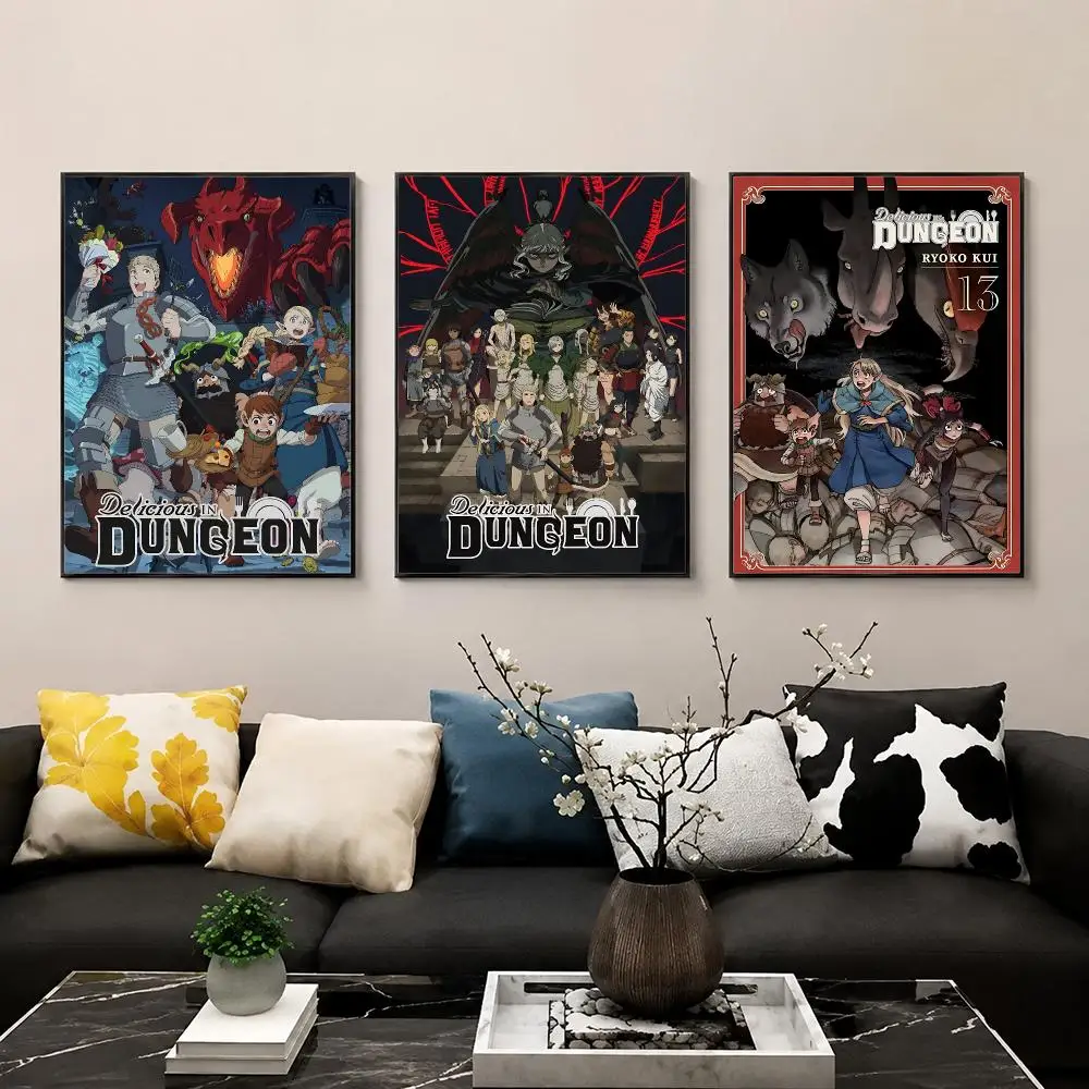 Anime D-Dungeon M-Meshi Poster HD Print Wall Art for Bedroom Living Room Office Bar Home Decor Aesthetic Print