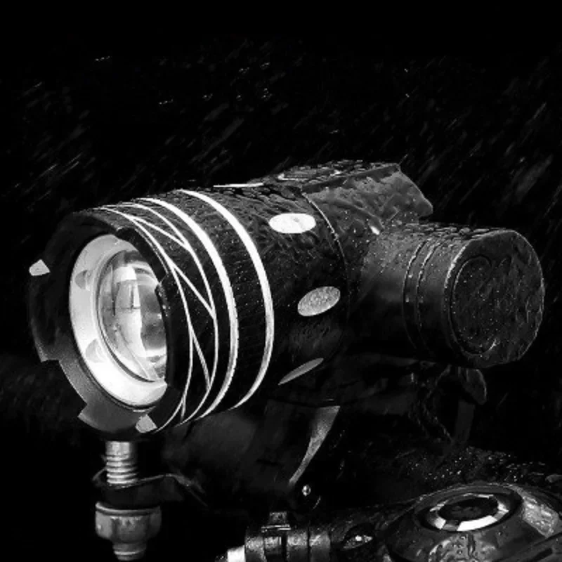 Bike Headlight T6 LED USB Rechargeable Waterproof Bicycle Front Light Adjustable Zoom Cycling Flashlight For Road MTB