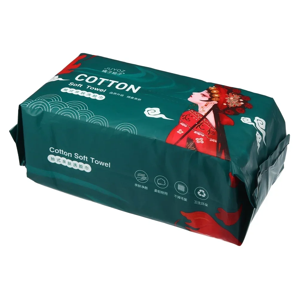 Toallas faciales desechables, pañuelos faciales de algodón suave, toallitas de secado multiusos, desmaquillante, tejido de limpieza Ultra suave, 60 uds.