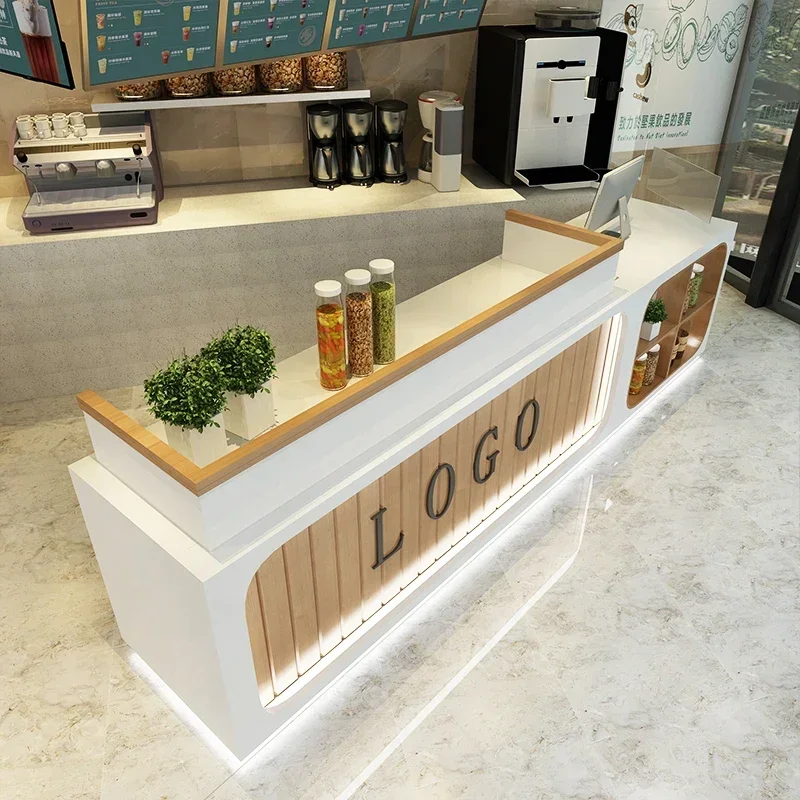 Nordic minimalist modern cash register small shop bar table beauty salon hotel club company front desk reception desk