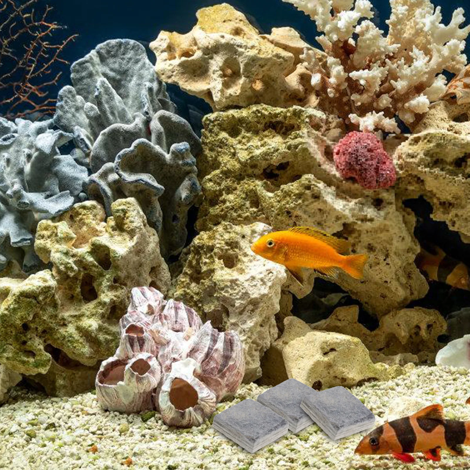 

10Pcs Aquarium Decor Rocks Natural Stone for Fish Tank Landscaping Basking Rock for Turtle Tank Freshwater Aquarium Rock