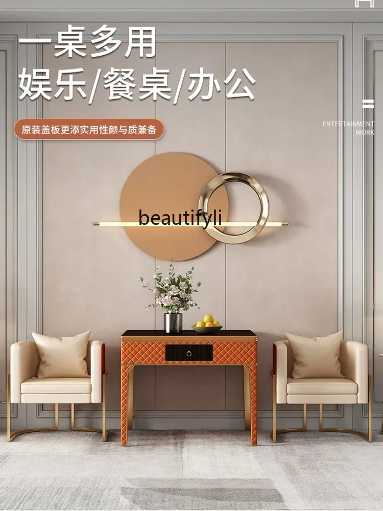 Postmodern simple light luxury mahjong machine dining table dual-purpose machine mahjong table automatic home