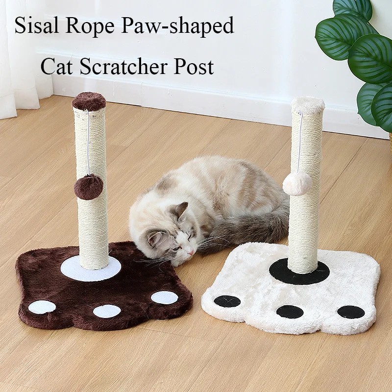 Wholesale Cat Claw Grinding Paw Column Single-layer Cat Climbing Frame With Hair Ball Sisal Cat Trees Scratching Toys