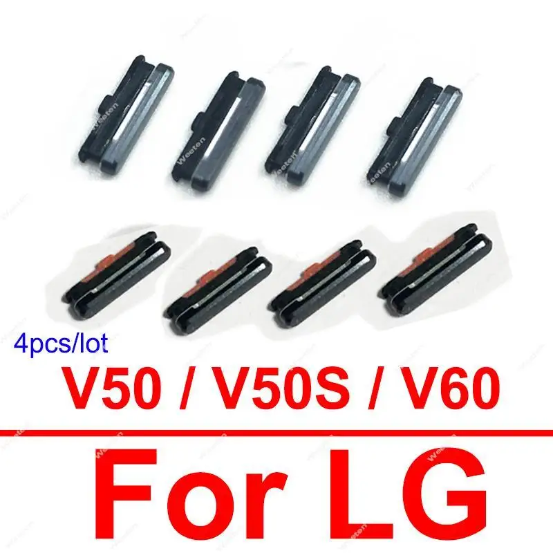 4PCS/lot For LG V50 V50S V60 Power Volume Side Buttons On Off Power Volume Small Side Keys Parts