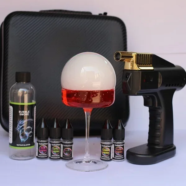 Bar Wine Mixer Hand-Held Smoked Bubble Gun Smudging Machine Smoke Making Machine Cocktail Molecular Cuisine Bubble Machine