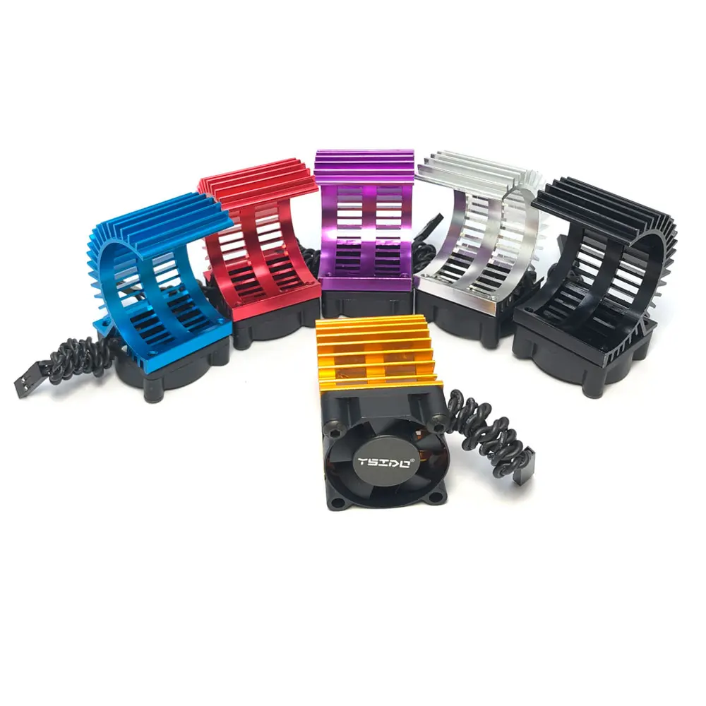 YSIDO couvercle de ventilateur de refroidissement pour dissipateur thermique pour voiture RC 540 550 3650 3660 3665 moteur électrique sans balais Wltoys 124017 124016   Pièces de modèle de voiture