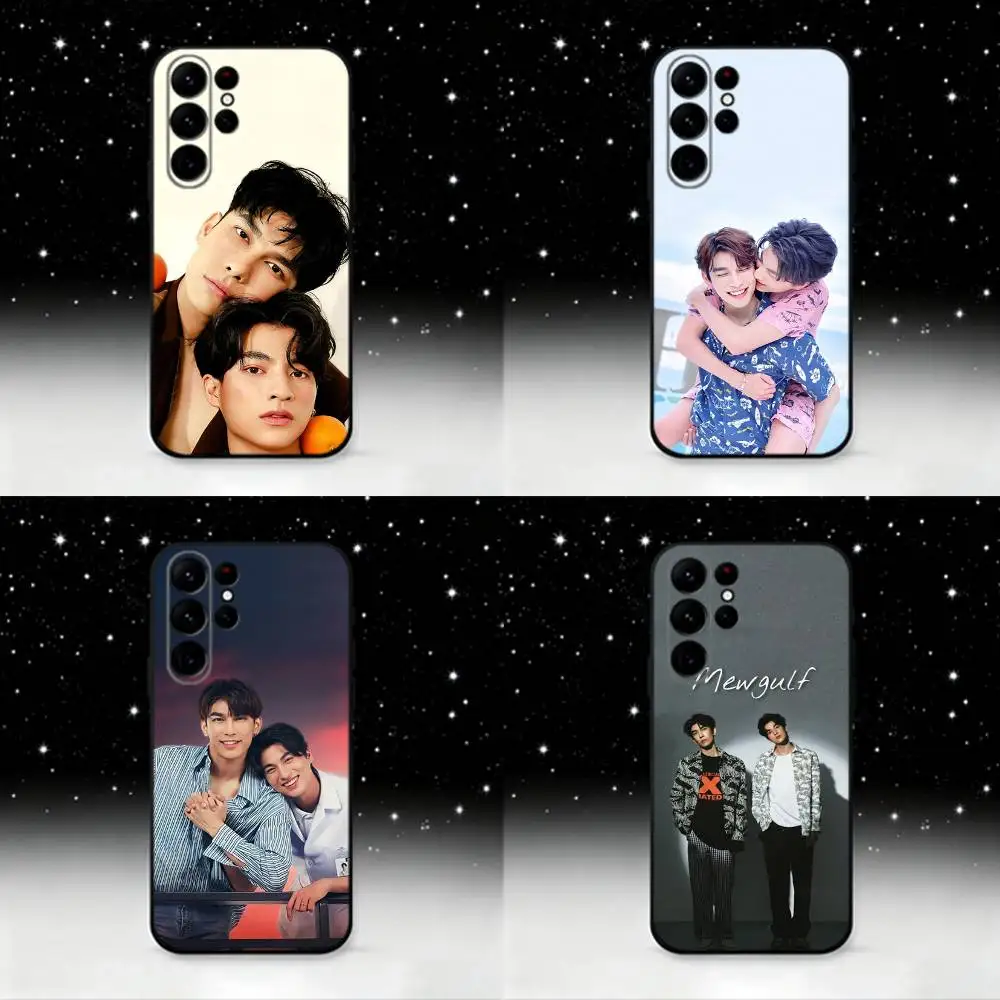 

M-Mewgulf Phone Case For Samsung S25,S24 Ultra,S20,S30 plus,S22 plus,S23,S30 Ultra 5G Silicone Black Shell