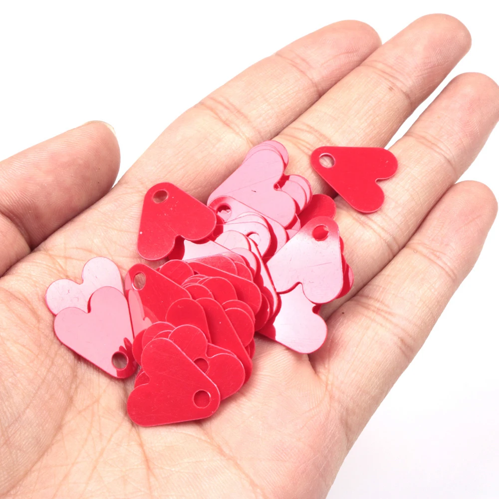 lot Plastic Fishtail for Spinners Sequin Trout Spoon Fishing Lures Red Heart Sequins Attracting Fishes Pesca