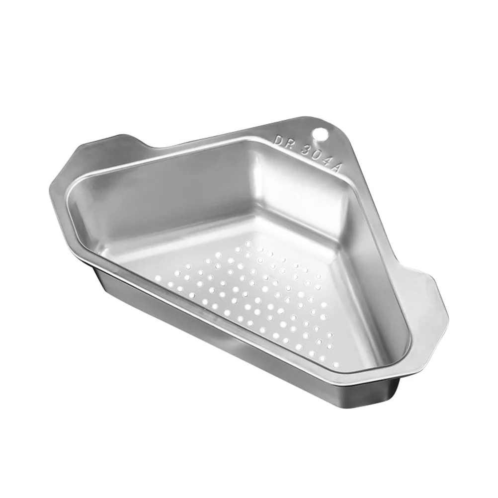 

Triangle Drain Basket 304 Stainless Steel Dish Drying Rack Counter Multifunctional Kitchen Gadget Anti Rust Quick