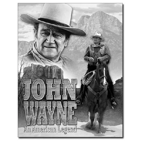 John Wayne American Legend Western Cowboy Retro Decor Metal Tin Sign