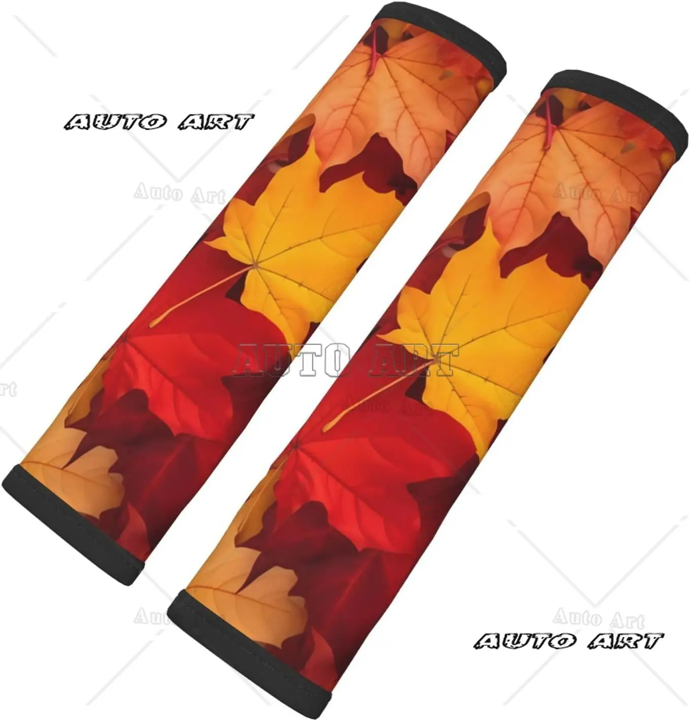 

Autumn Leaves Print Seatbelt Pads Fits Cars Trucks SUV Sedans Sweat Absorption Car Seatbelt Strap Cover Fall Auto Accessories