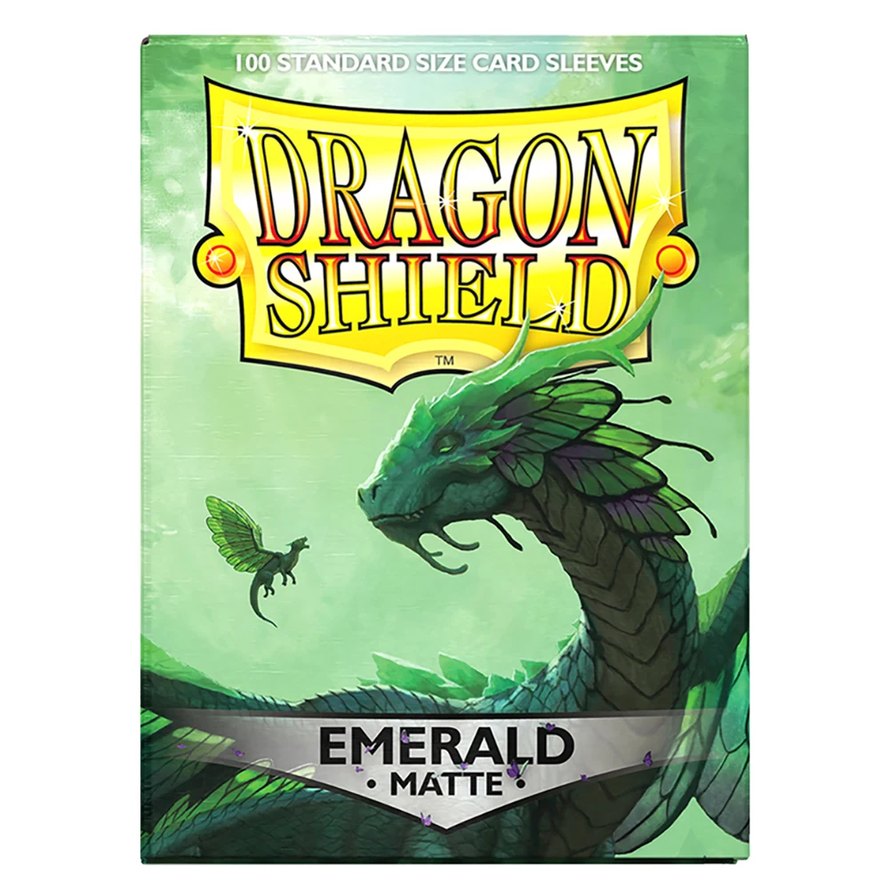 

100ct/Box Dragon Shield Matte Emerald Card Sleeves for Standard Size MTG/OPCG/PKM Card Protectors