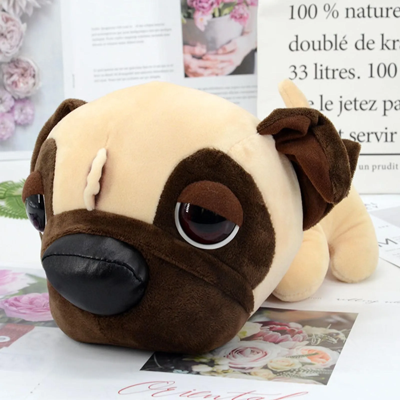Rompecabezas de tela, juguete de peluche artístico, perro de ojos grandes para ayudar a la comodidad del bebé, adornos para dormir