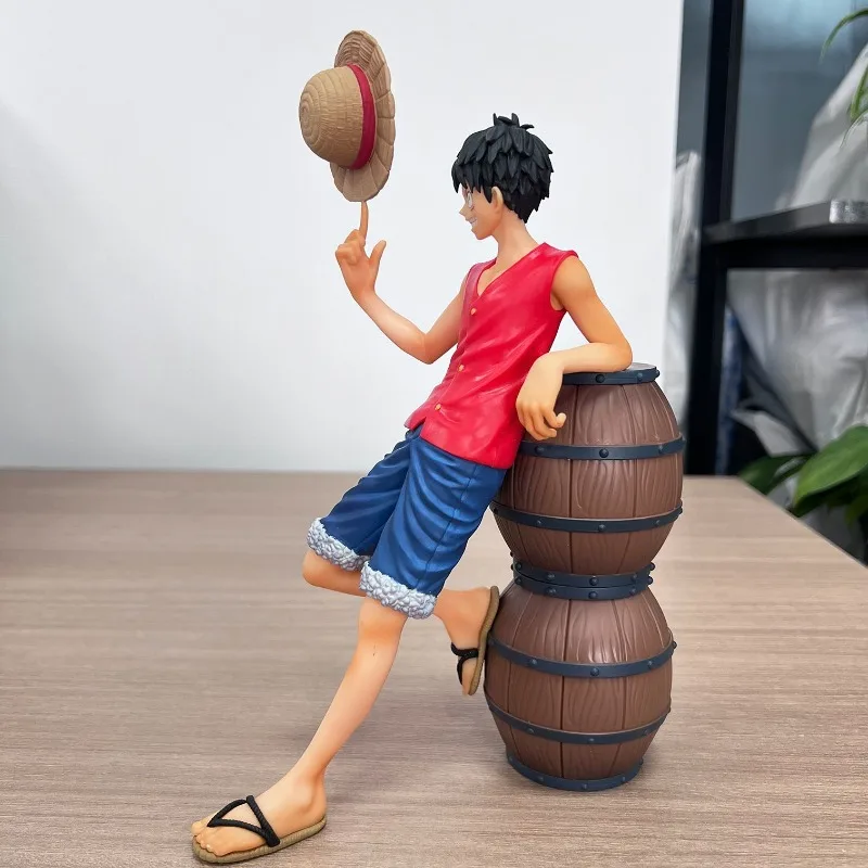 Ichiban Kuji One Piece A Reward Wine Barrel Luffy Decoration Model Bandai Japanese Comics Peripheral Ornaments Action Figures