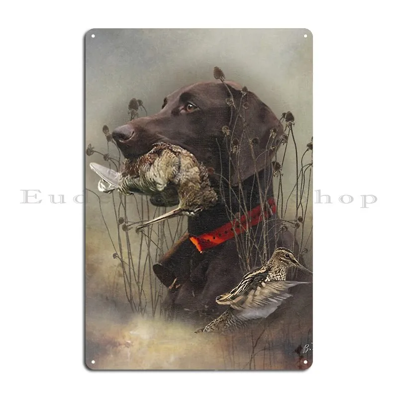 German Shorthaired Pointer Woodcock Hunting Metal Plaque Poster Printing Garage Create Garage Iron Tin Sign Poster