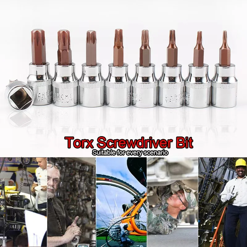 1/4インチドライブソケットセット：5個のトルクス（T15-T40）/4個の六角（H3-6）/3個のMM（4MM-7MM）/3個のPH（PH1-3）/3個のPZ（PZ1-3）ビット - 耐久性のあるハンドツール