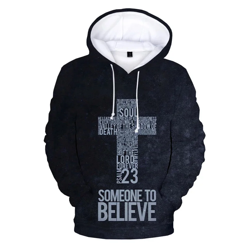 

New 3D The God Jesus Printed Hoodies Christian Belief Graphic Hooded Sweatshirts Kids Fashion Streetwear Pullovers Harajuku Tops