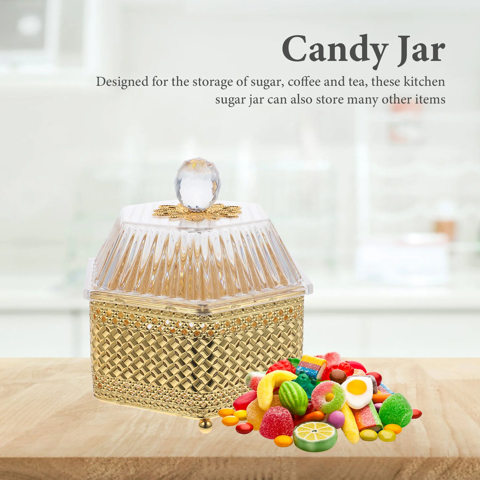 Palace Style Sugar Cup Candy Jar Small Containers With Lids Storage Bowl Coffee Canister Cookie Jars