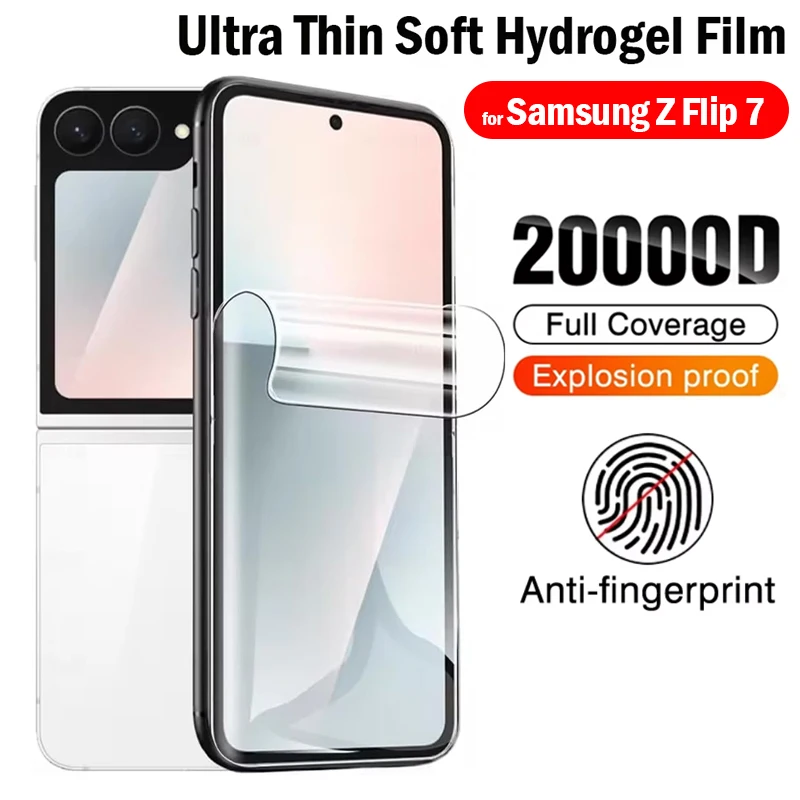 

Soft Hydrogel HD Film For Samsung Galaxy Z Flip 7 5G Front Back Screen Protector Clear Film For Galaxy Z Flip7