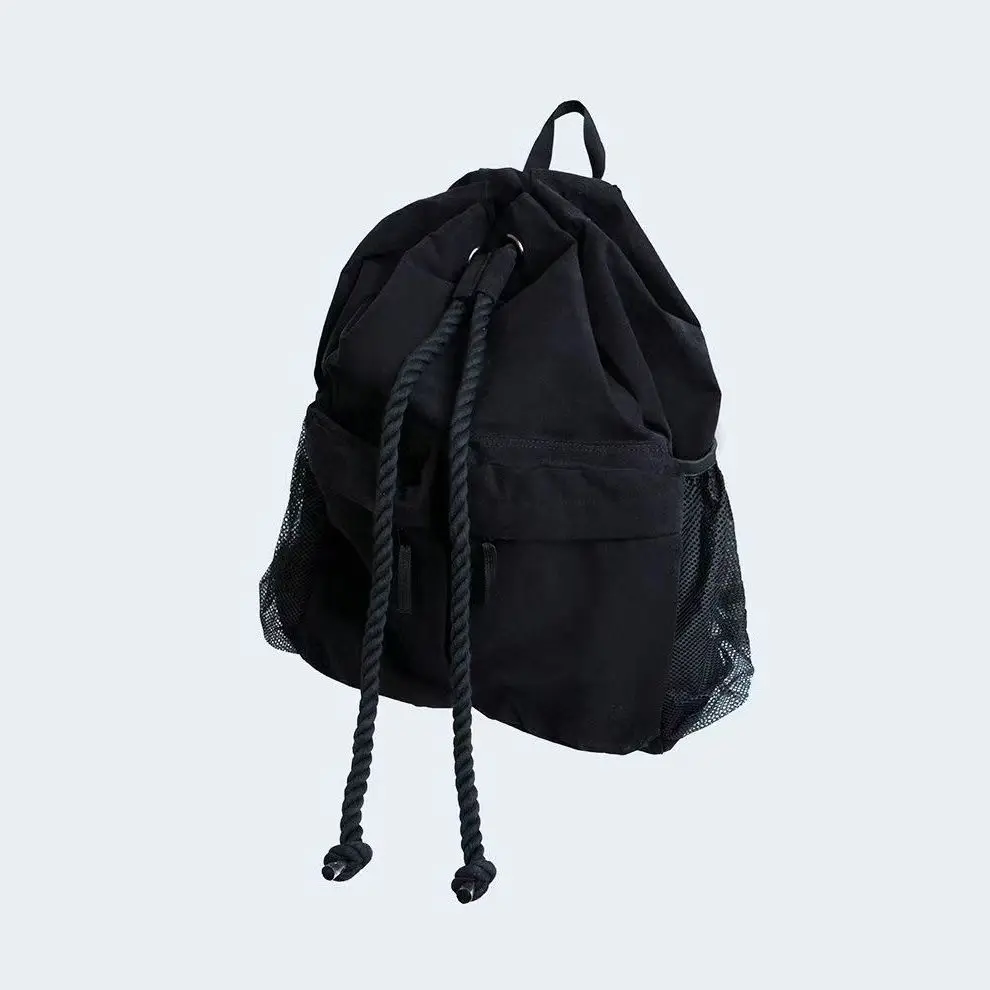 Mochila de lona de estilo coreano para hombre y mujer, morral Unisex de tejido sólido suave, con asa suave clásica, de alta capacidad, estilo Preppy