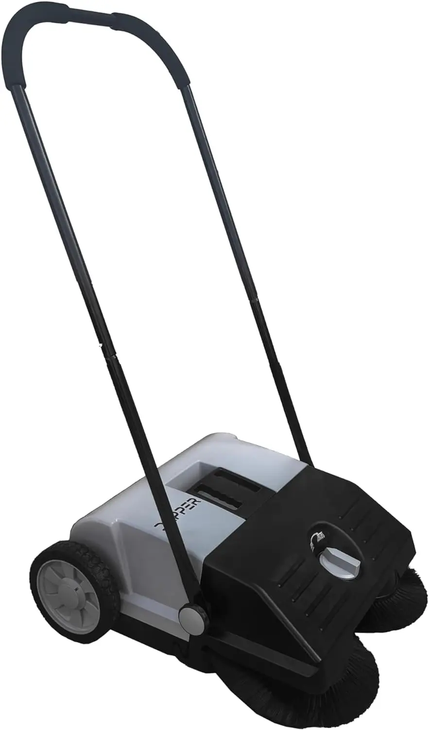 Walk-Behind Outdoor Hand Push Floor Sweeper - 6.5 Gallon Capacity - 22