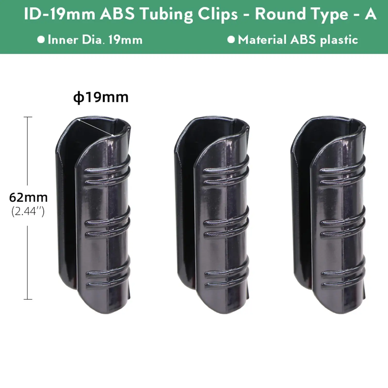 10 Pieces Greenhouse Tube Connectors Garden Buildings Tube Clip Fixed Clamps for Season Plant Round Tube