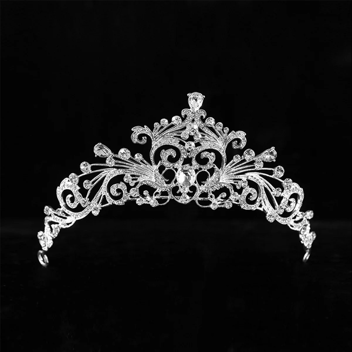 

Colorful Crystal Rhinestone Baroque Tiara Wedding Bridal Crown Alloy Alloy Anti-Allergic Hair Accessory Prom Wedding Tiaras