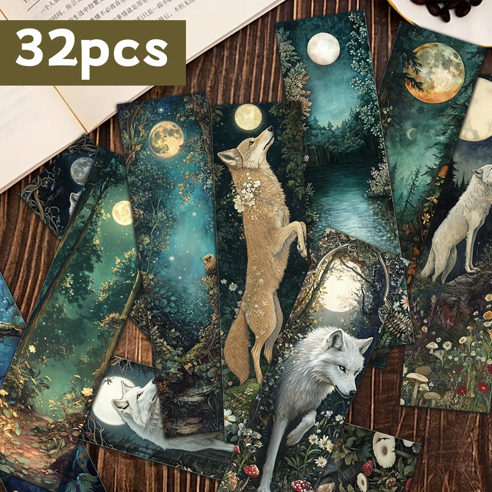 32pcs, Forest Fairy Tale Bookmark Set, Wolf/Moose/Fox, Suitable for Teachers, Readers, and Book Lovers, Birthday Gift
