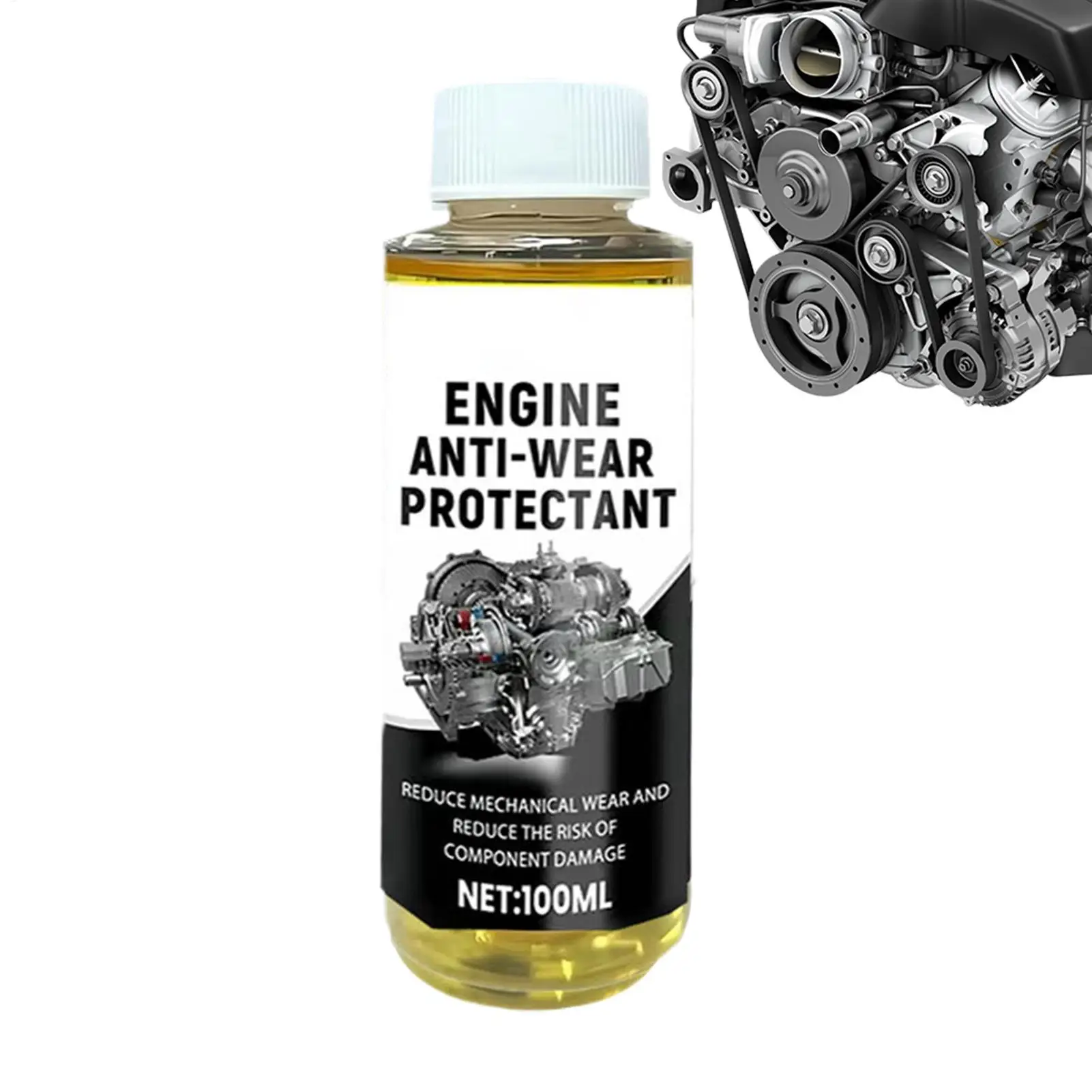 Engine Oil Additive 100ml Automotive Noise-Reducing Liquid Car Motor Anti-Wear Agent for Vehicle Truck RV Sedan Long Driving