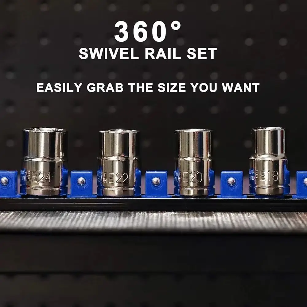 

Portable 360° Swivel ABS Organizer Large Capacity Wear-resistant Rack 1/4Inch 3/8Inch 1/2Inch High Quality Storage Rack