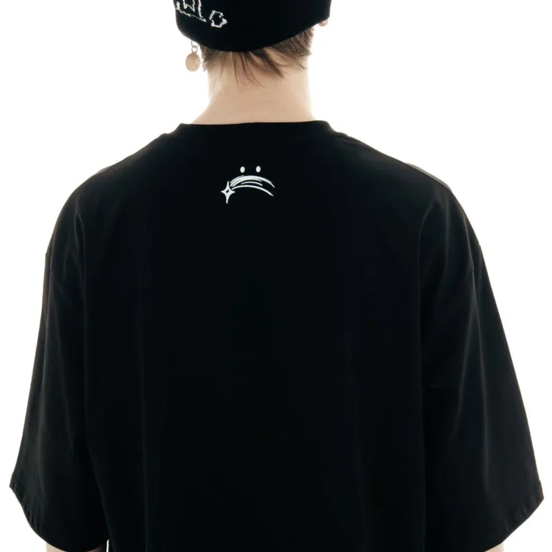 T-shirt con stampa lirica Punk Oversize Hip Hop donna Streetwear abbigliamento Harajuku Goth Unisex uomo Top manica corta in cotone Tee Y2K