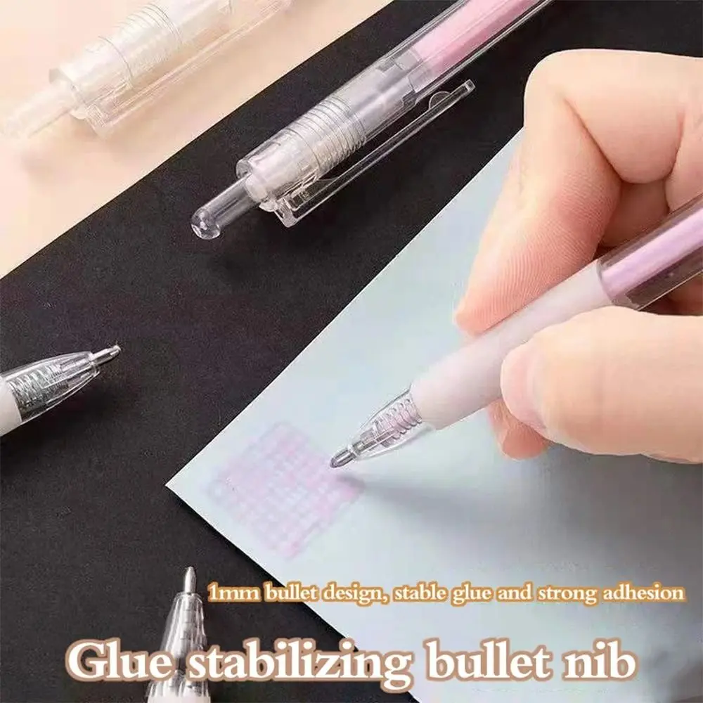 Pen Shape Glue Pen High Viscosity Quick-Drying Dispensing Pen Large-capacity Candy Color Double Sided Adhesive School Office