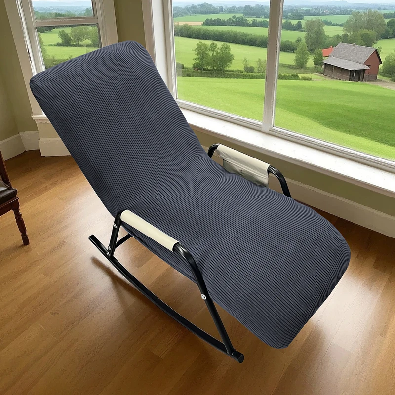 Jacquard Stretch Recliner Chair Covers Polar Fleece Single Rocking Chair Slipcover Living Room Furniture Dirt-proof Protector