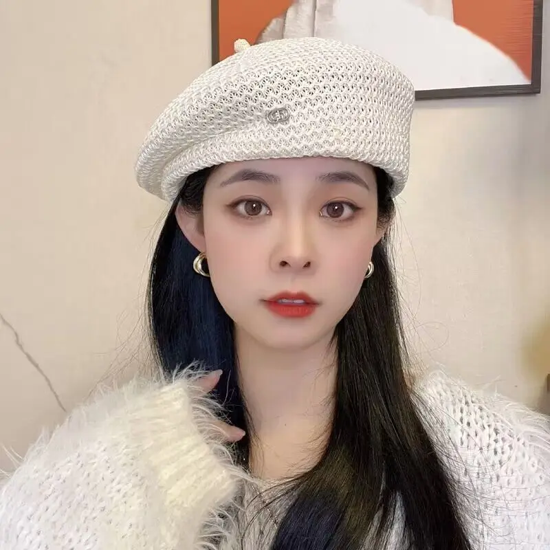 Y2K خمر قبعة موزع الصحف القبعات بلون تنفس ربيع الخريف قبعات كوريا الهيب هوب الشرير نمط الصيف ملحق الرسامين قبعة